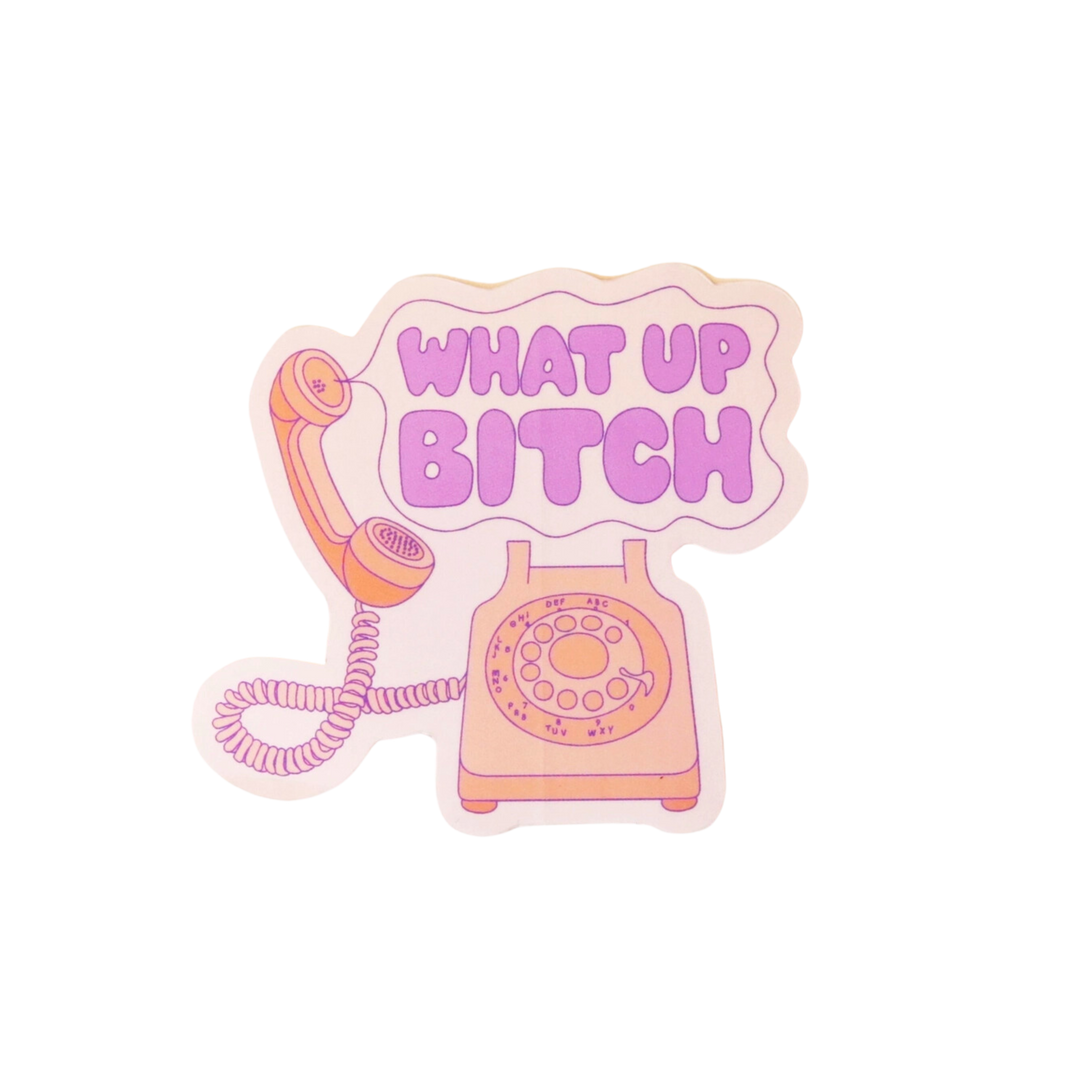 What Up Bitch Sticker