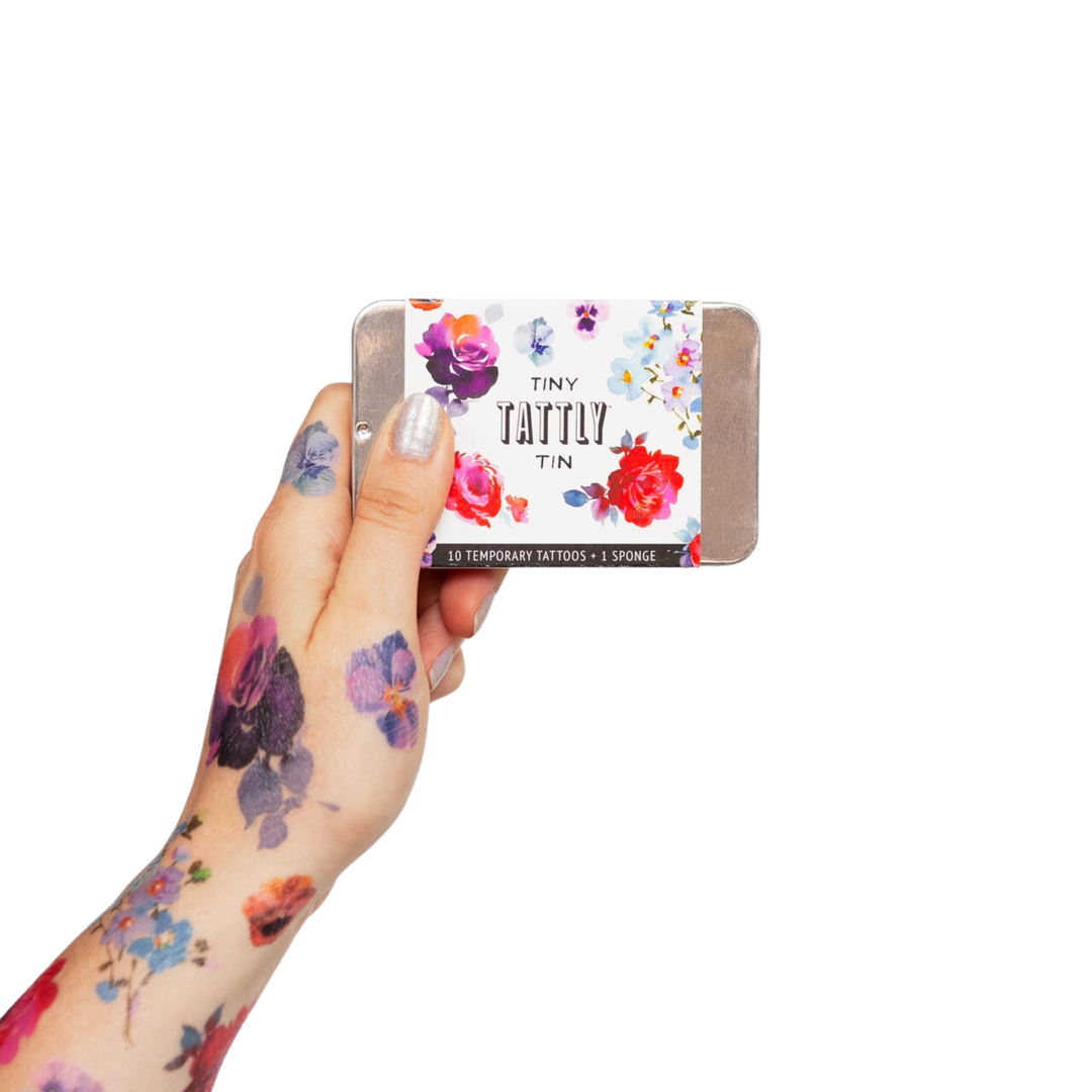 Tiny Floral Tattoo Tin