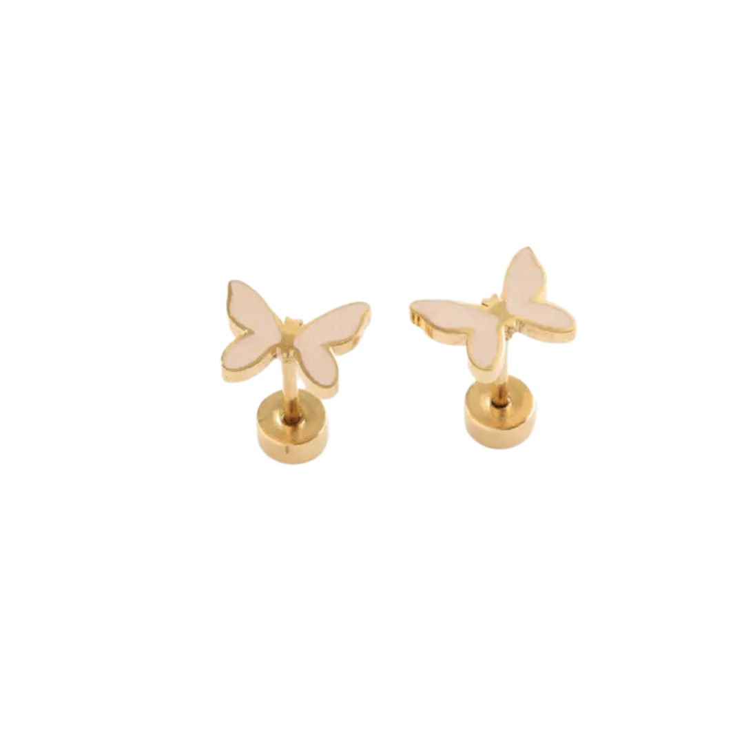 Blush Butterfly Stud Earring