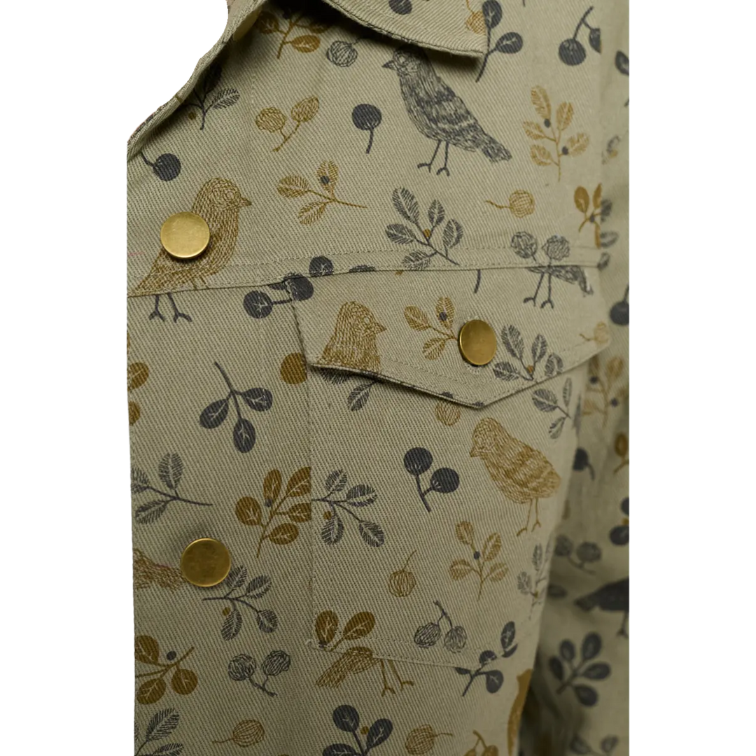 Bird Floral Print Jacket