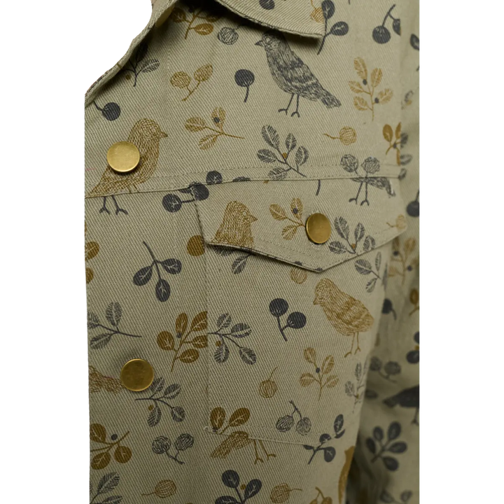 Bird Floral Print Jacket