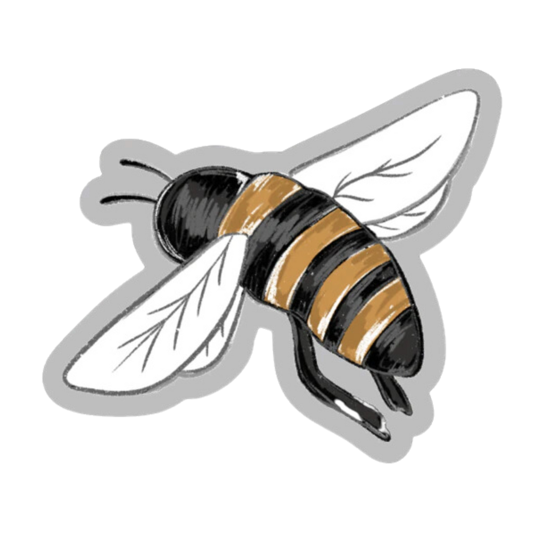 Clear Honey Bee Sticker