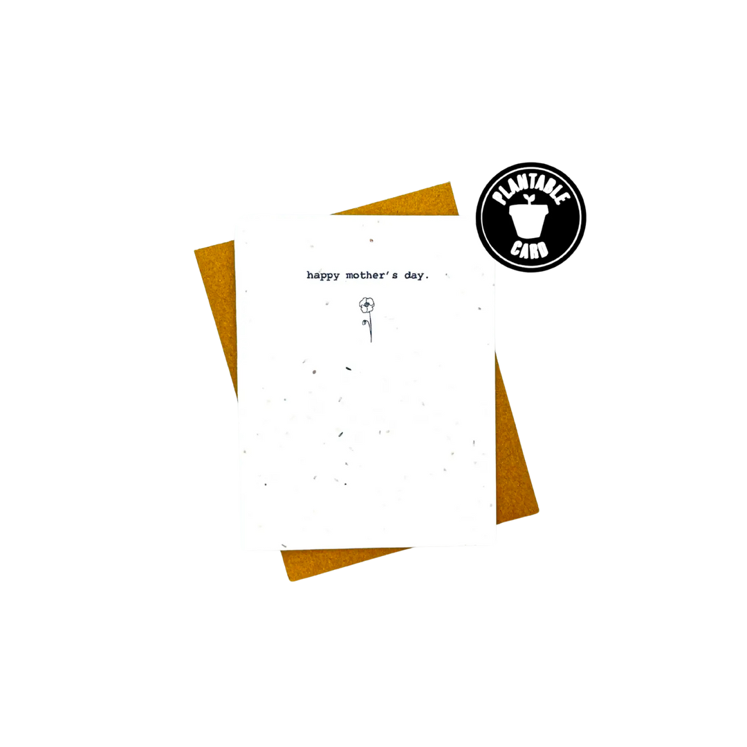 Happy Mother's Day With Poppy Flower Plantable Card