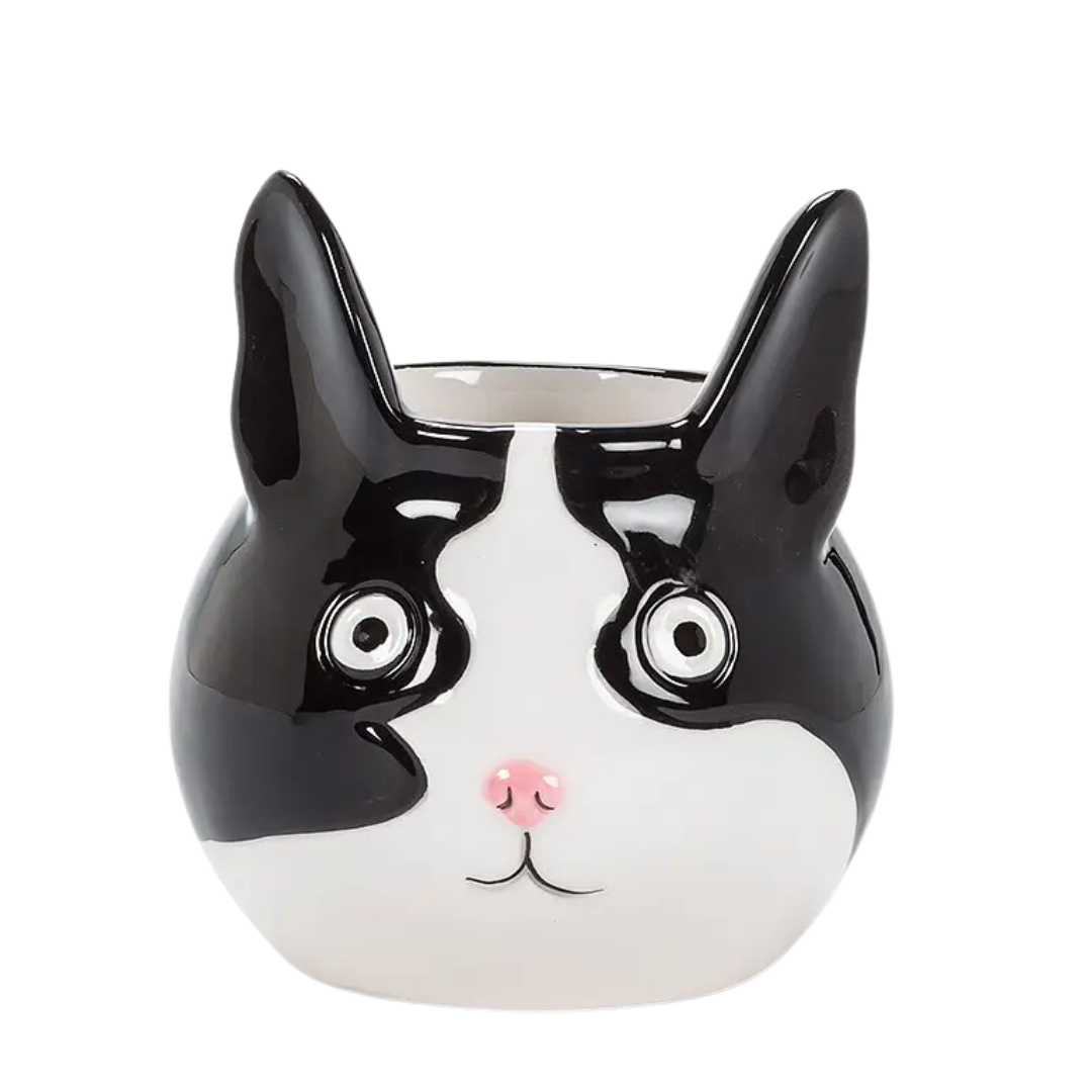 cat face plant pot Small Cat Head Planter – Golden Hour Gift Co