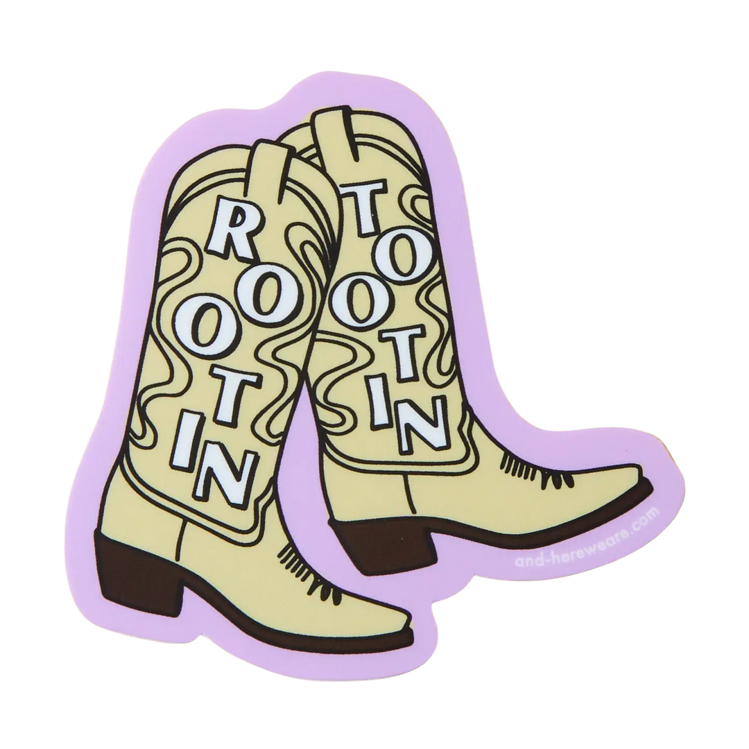 Rootin' Tootin' Cowboy Boot Sticker