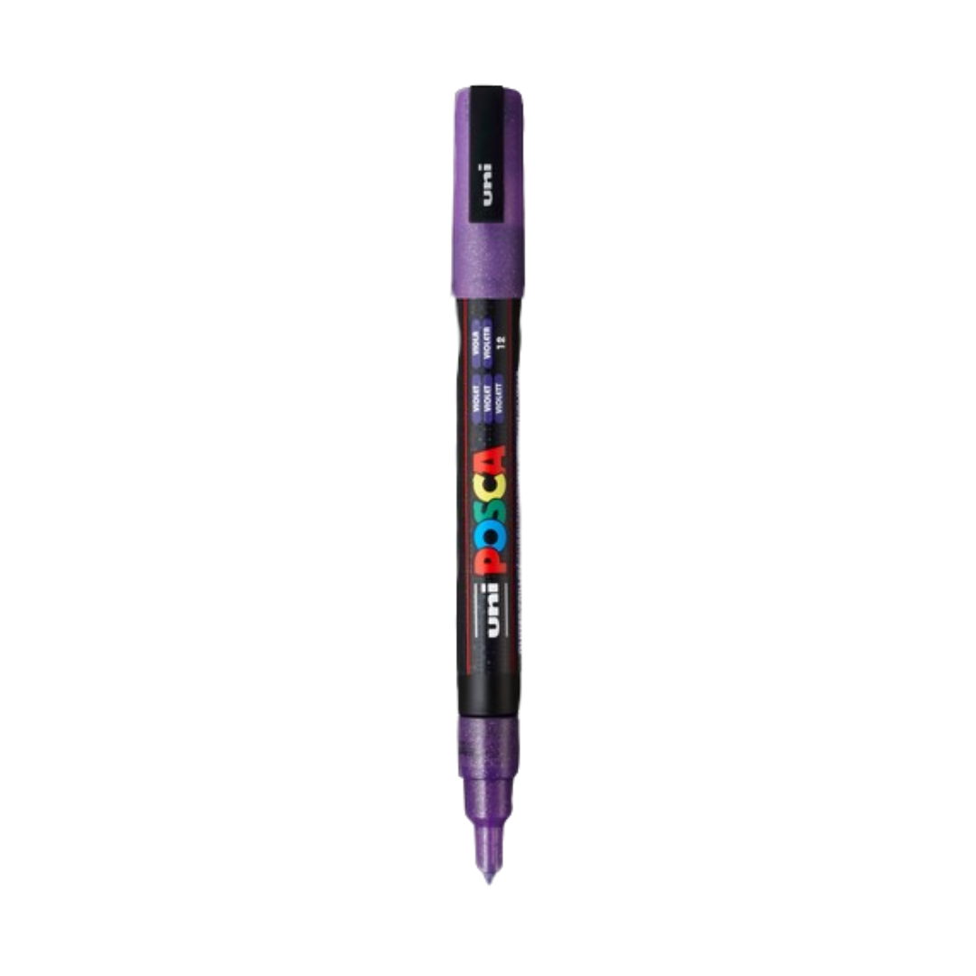 Posca PC-3M Paint Marker Fine Bullet Tip - Glitter Violet
