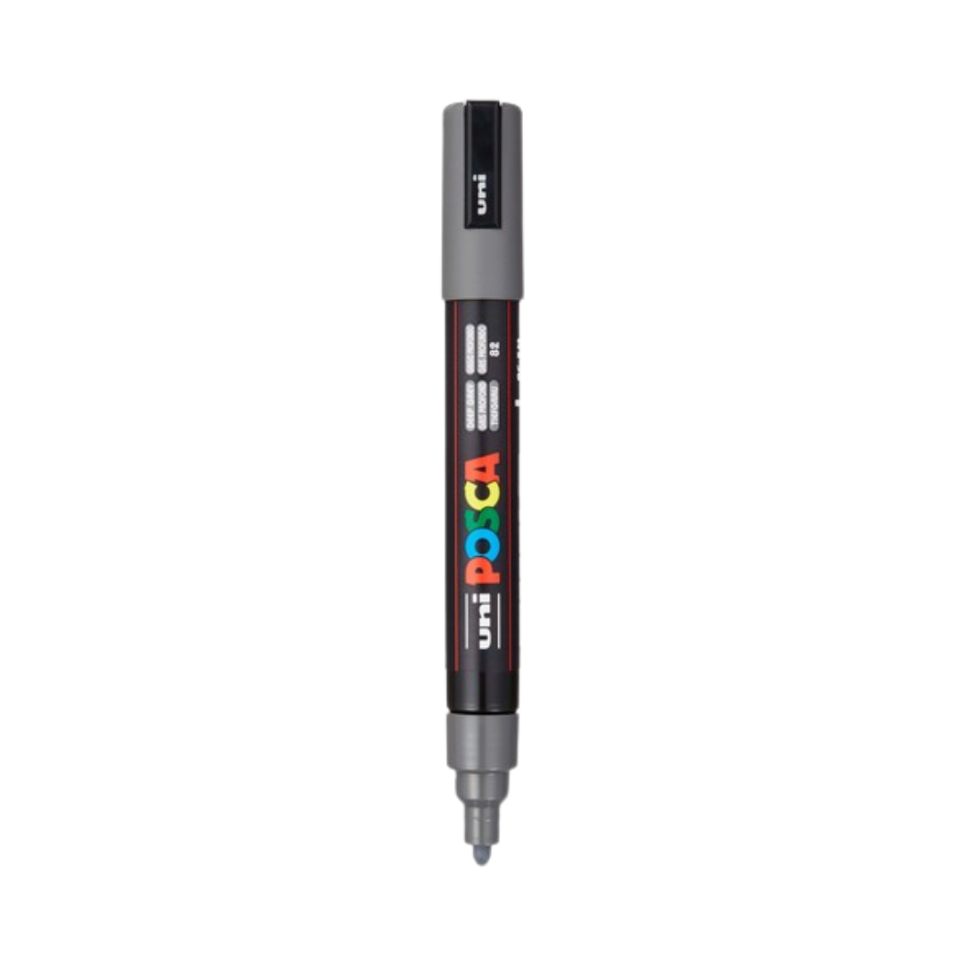 Posca PC-5M Paint Marker Medium Bullet Tip - Deep Grey