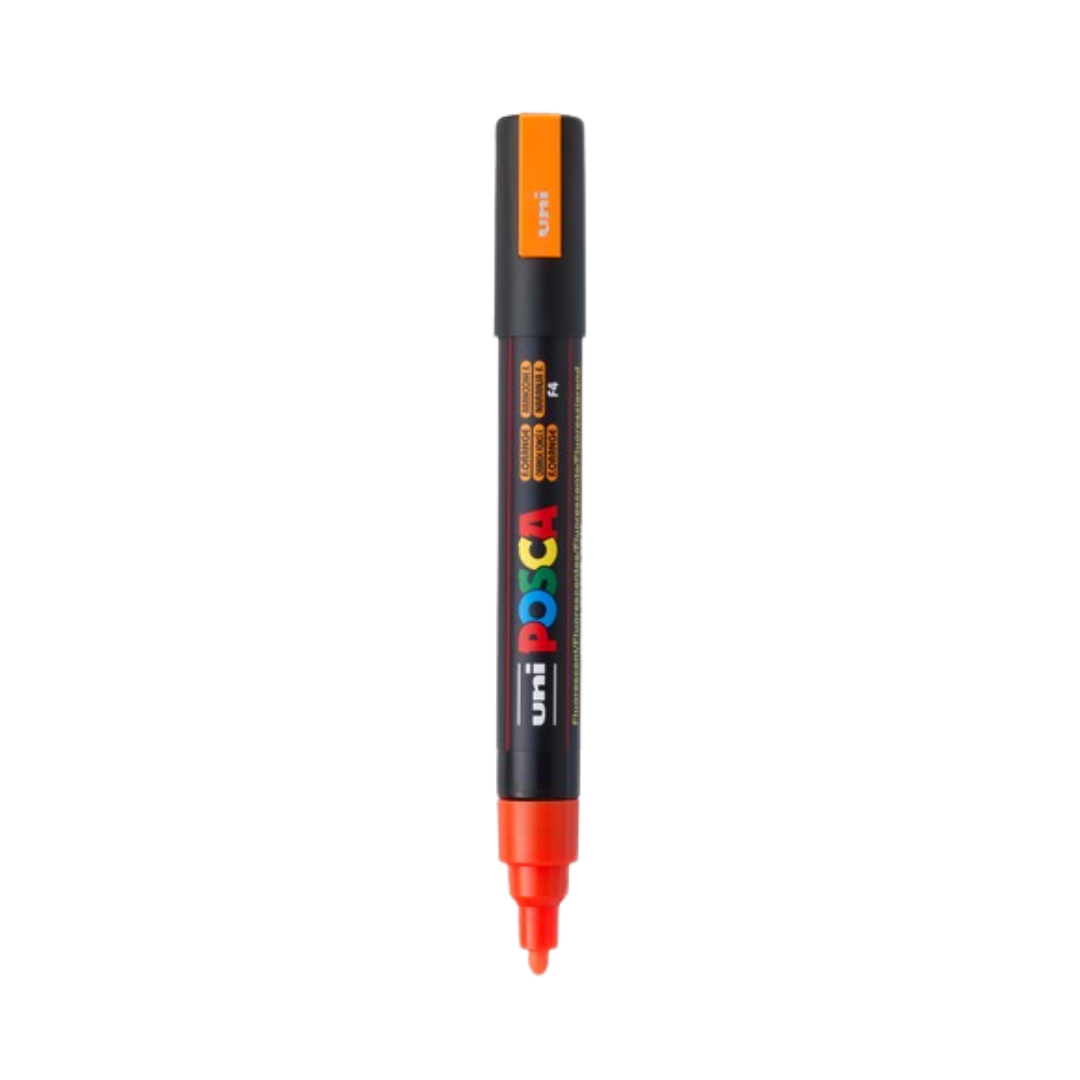 Posca PC-5M Paint Marker Medium Bullet Tip - Fluorescent Orange