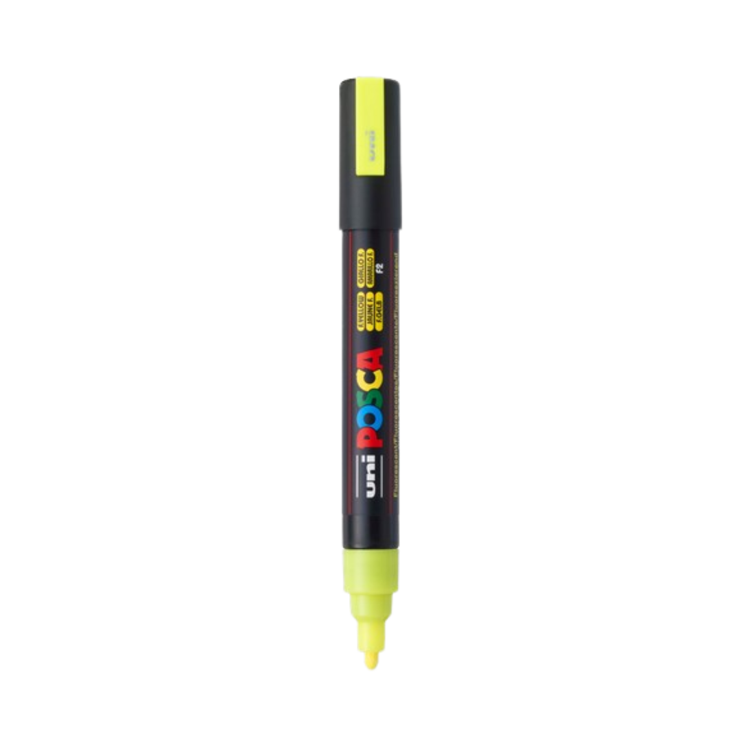 Posca PC-5M Paint Marker Medium Bullet Tip - Fluorescent Yellow