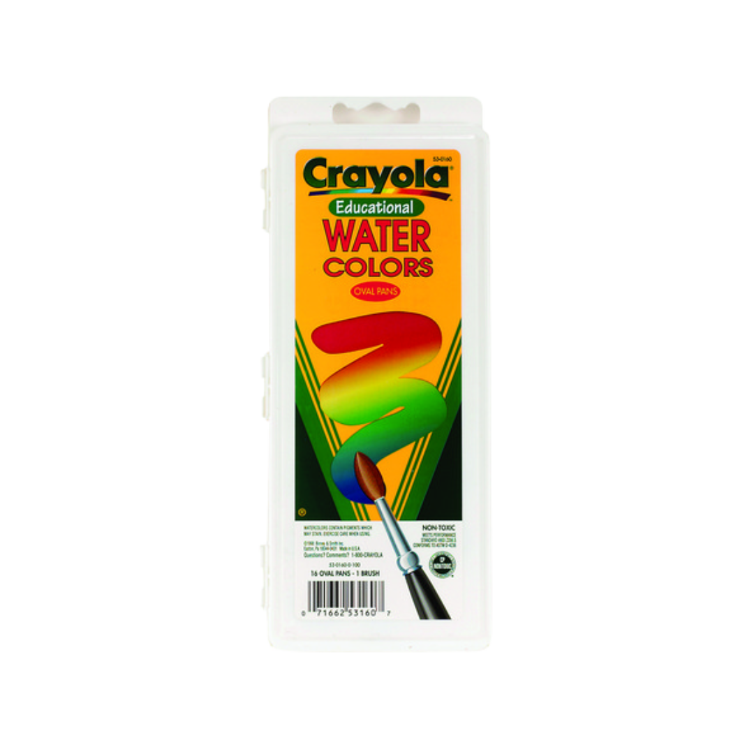 Crayola Watercolor Set - 16 Semi-Moist Colors