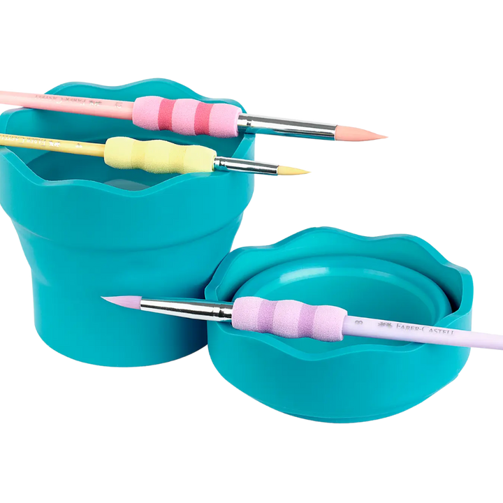 Clic & Go Collapsable Water Cup For Painting - Turquoise