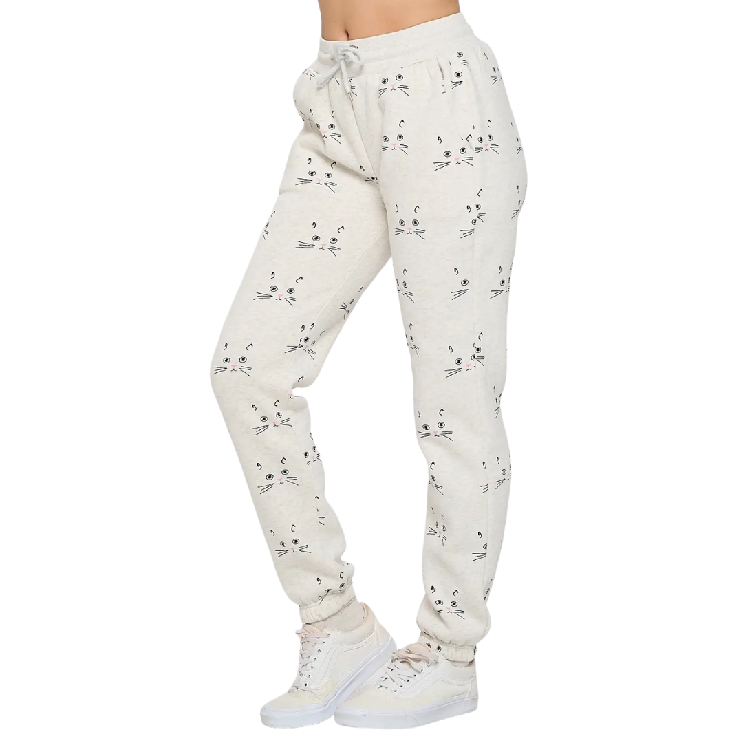 Cat Whiskers Print Sweatpants