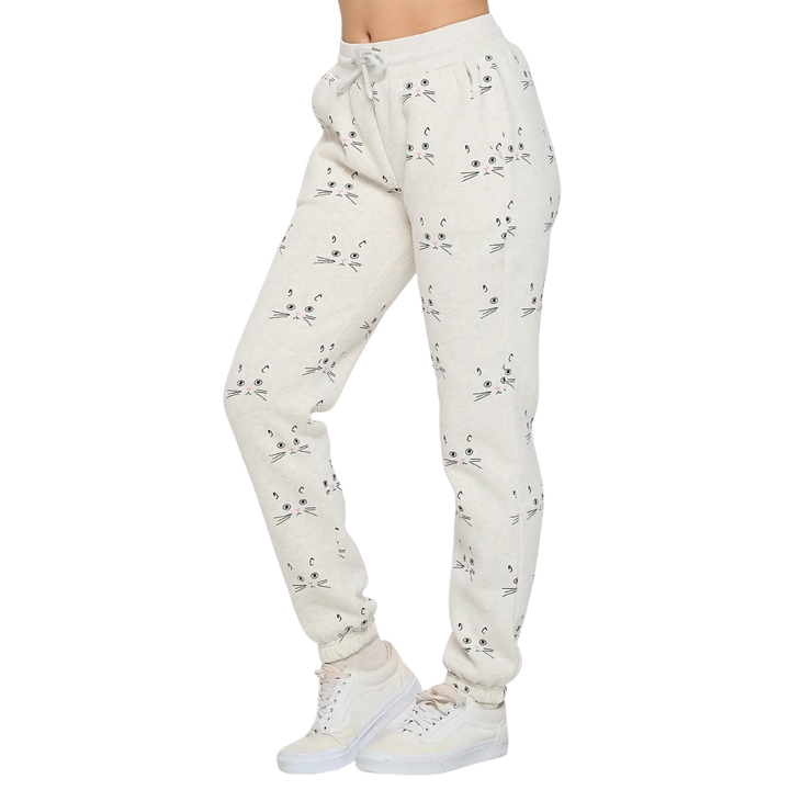 Cat Whiskers Print Sweatpants