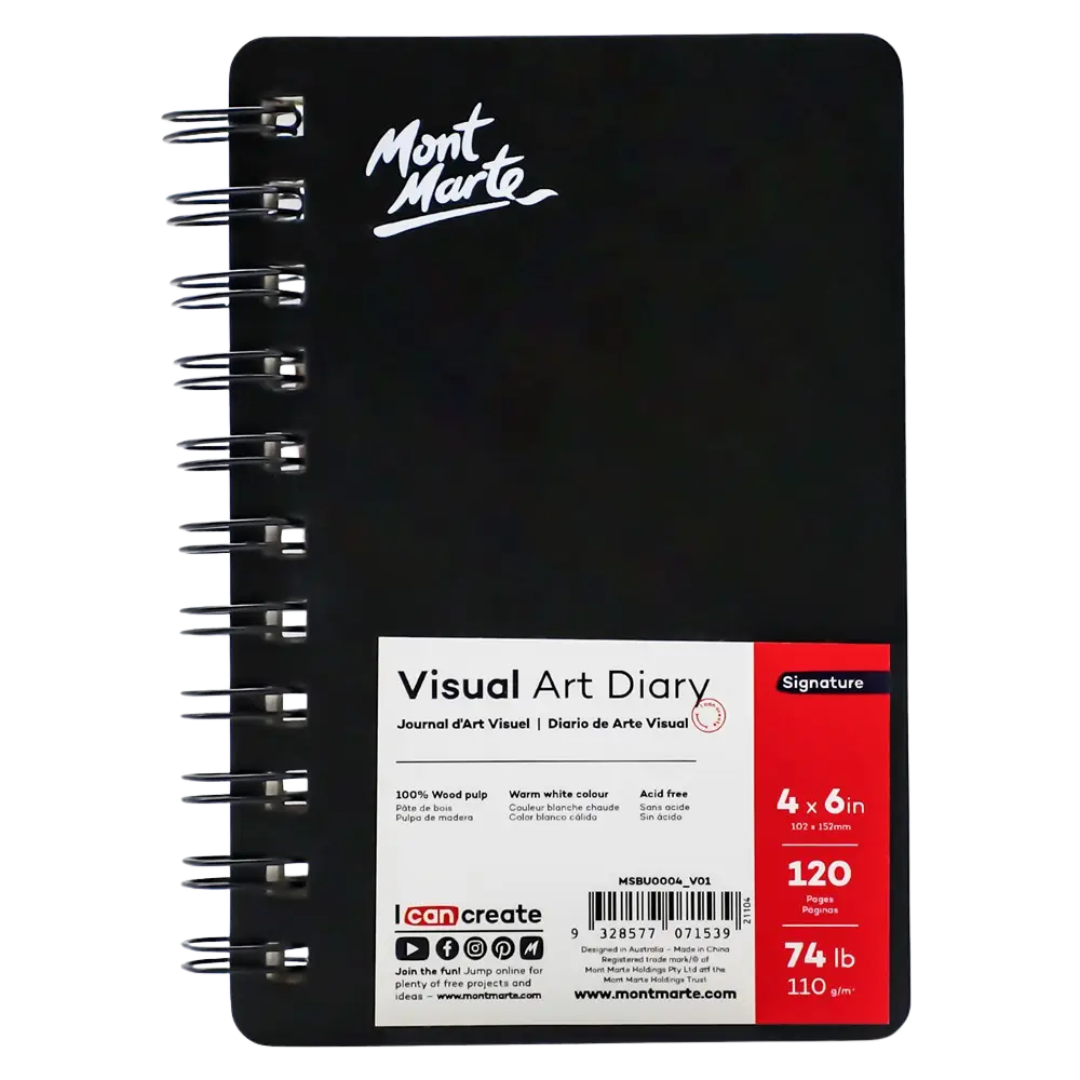 Visual Art Diary 4"x6" 120 pages