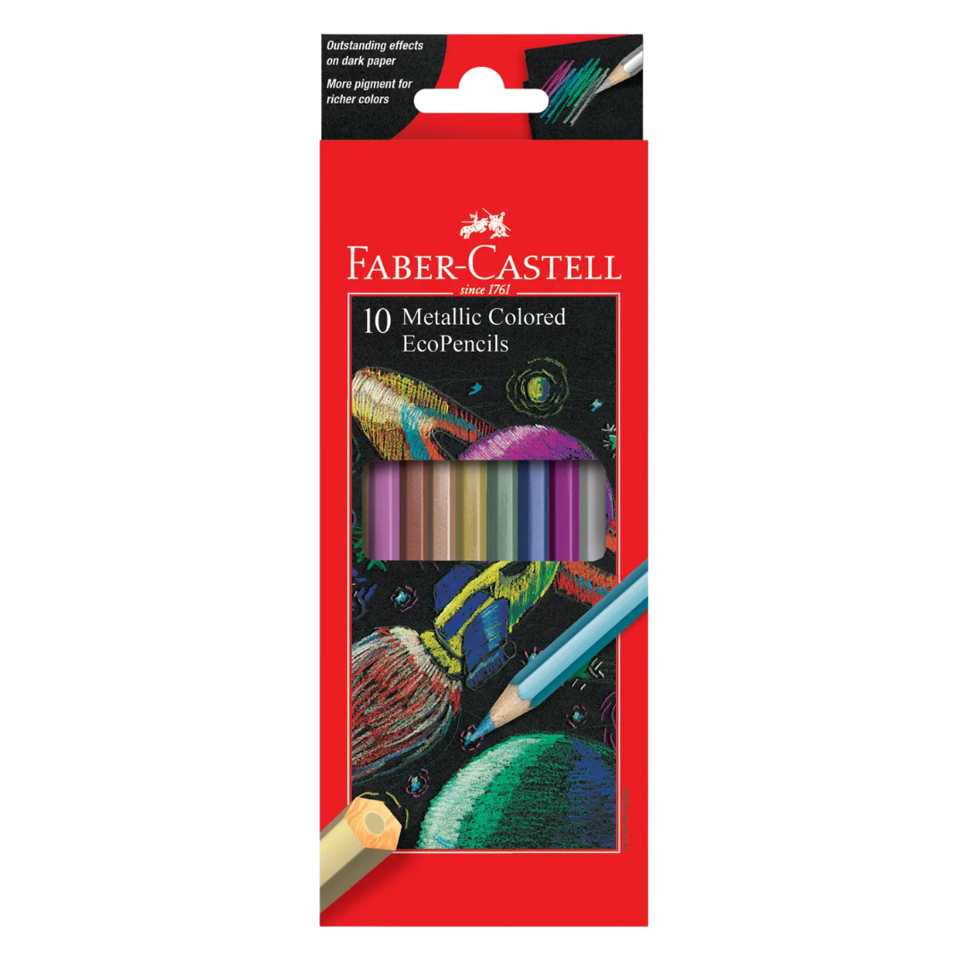 10 Count Metallic Color Pencils Set For Kids