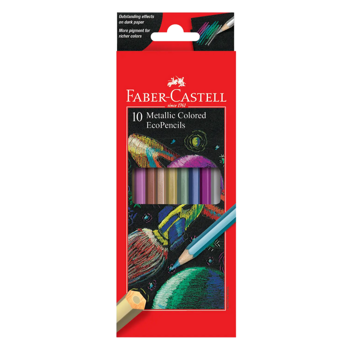 10 Count Metallic Color Pencils Set For Kids