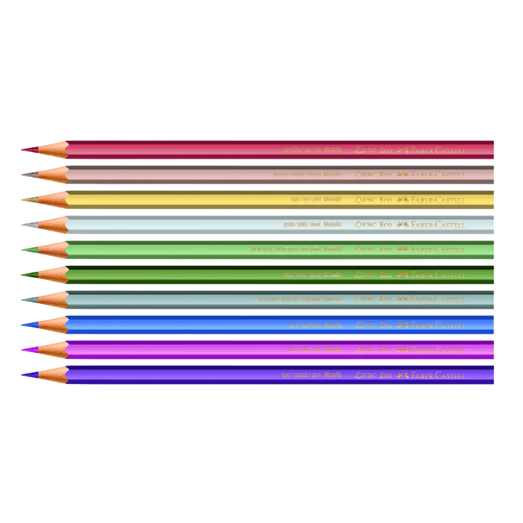 10 Count Metallic Color Pencils Set For Kids