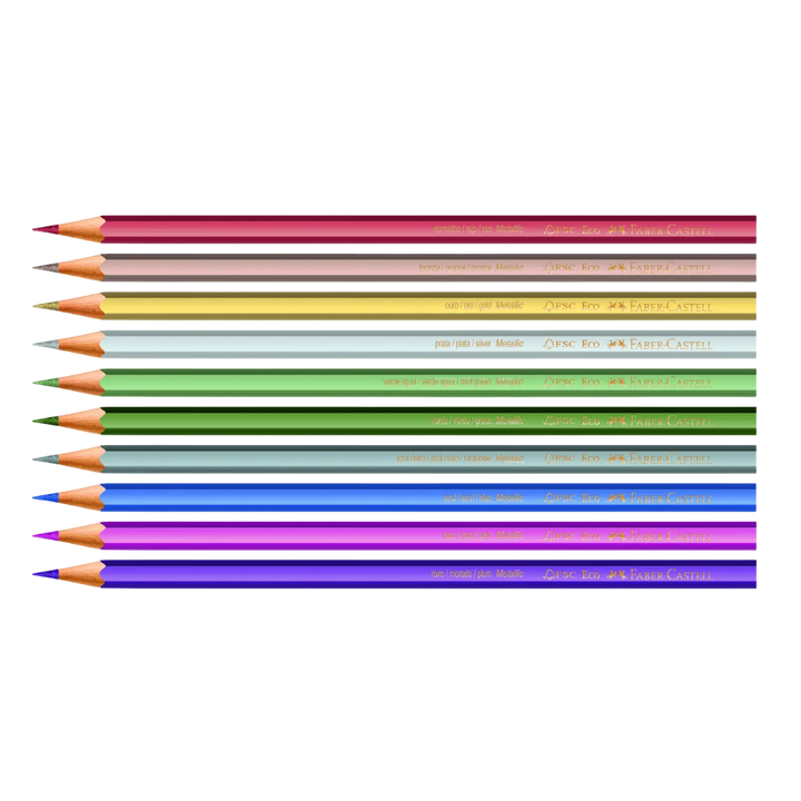 10 Count Metallic Color Pencils Set For Kids