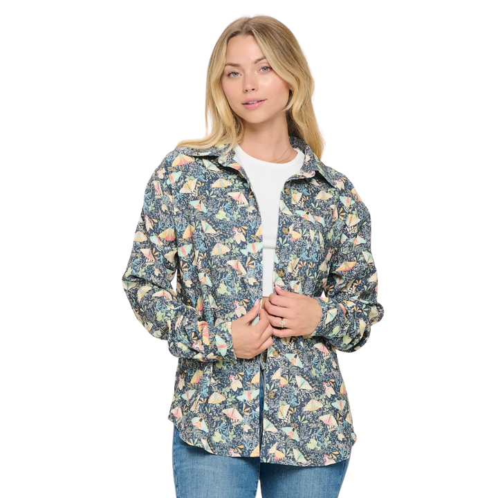 Moth Print Corduroy Shirt