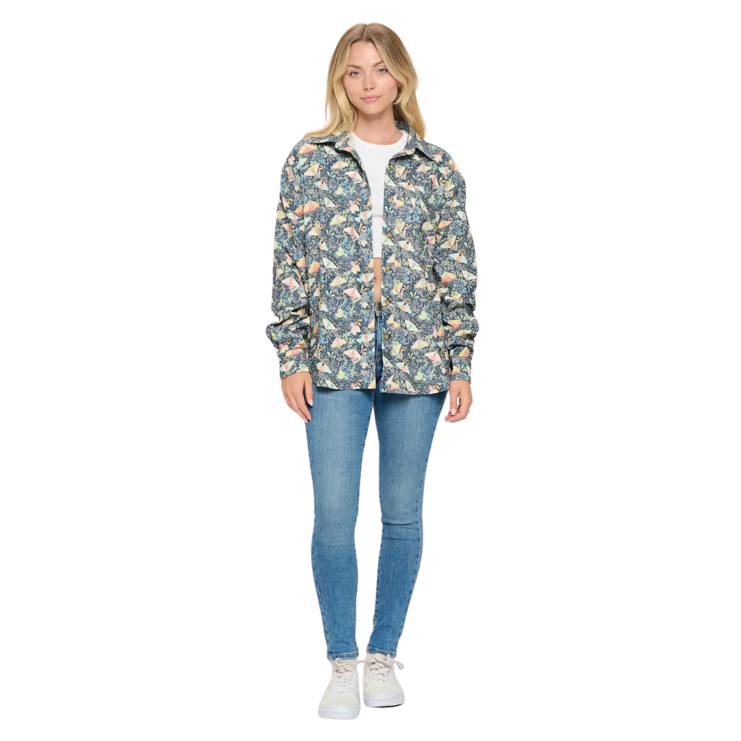 Moth Print Corduroy Shirt