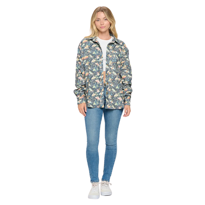 Moth Print Corduroy Shirt