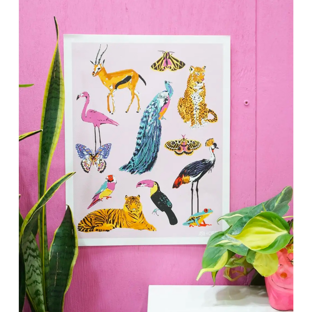 11" x 14" Animal Kaleidoscope Art Print