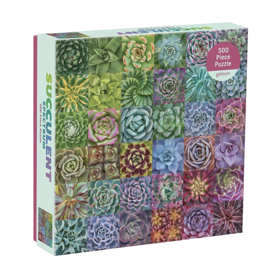 Succulent Spectrum 500 Piece Puzzle