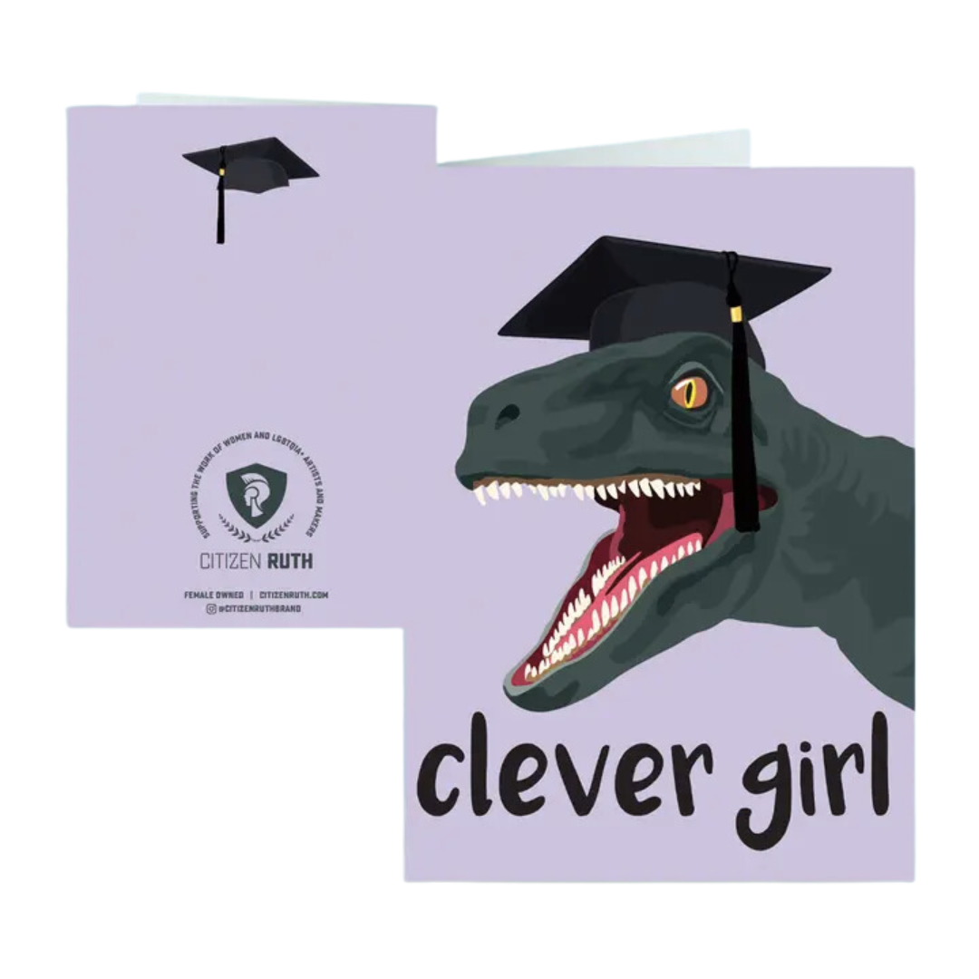Clever Girl Jurassic Park Graduation Card