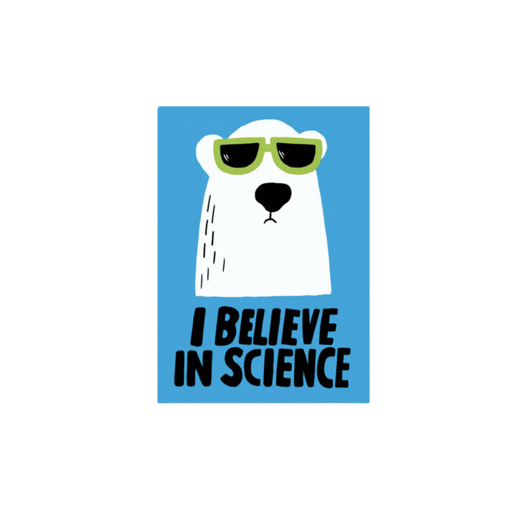 I Believe in Science Polar Bear Sticker