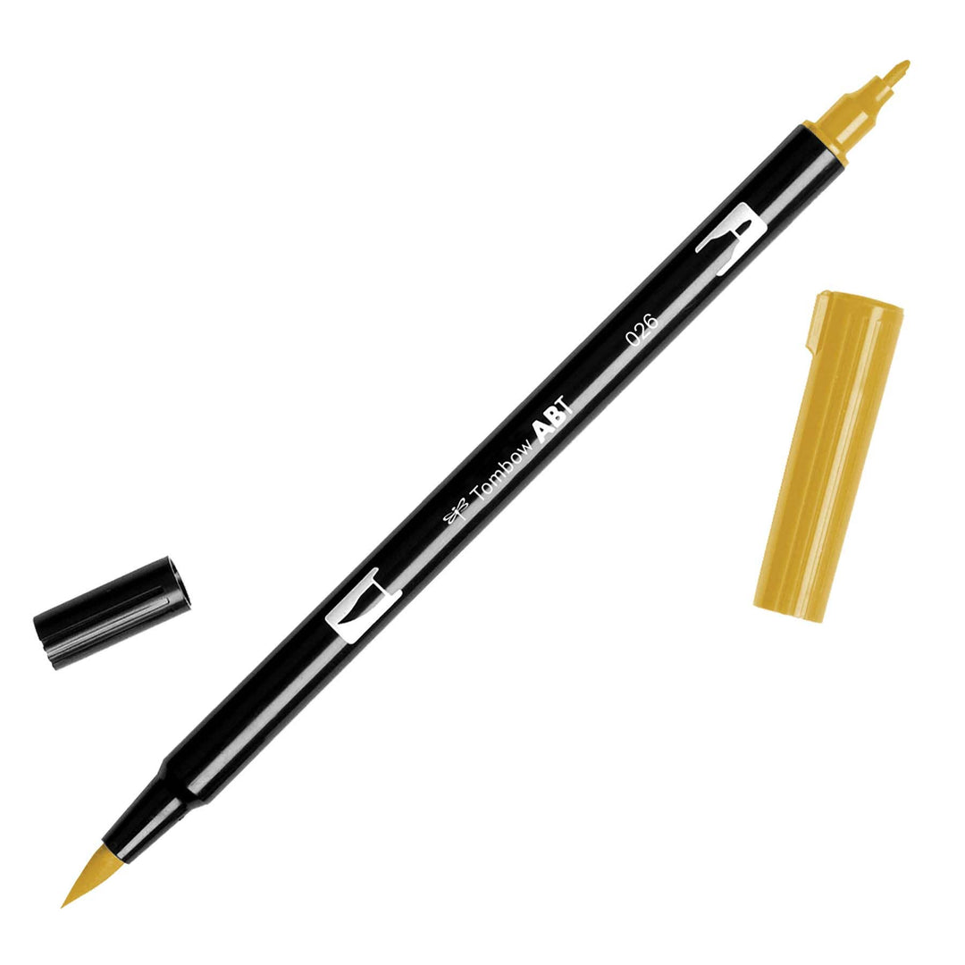 Dual Brush Pen Art Markers - 026 Yellow Gold