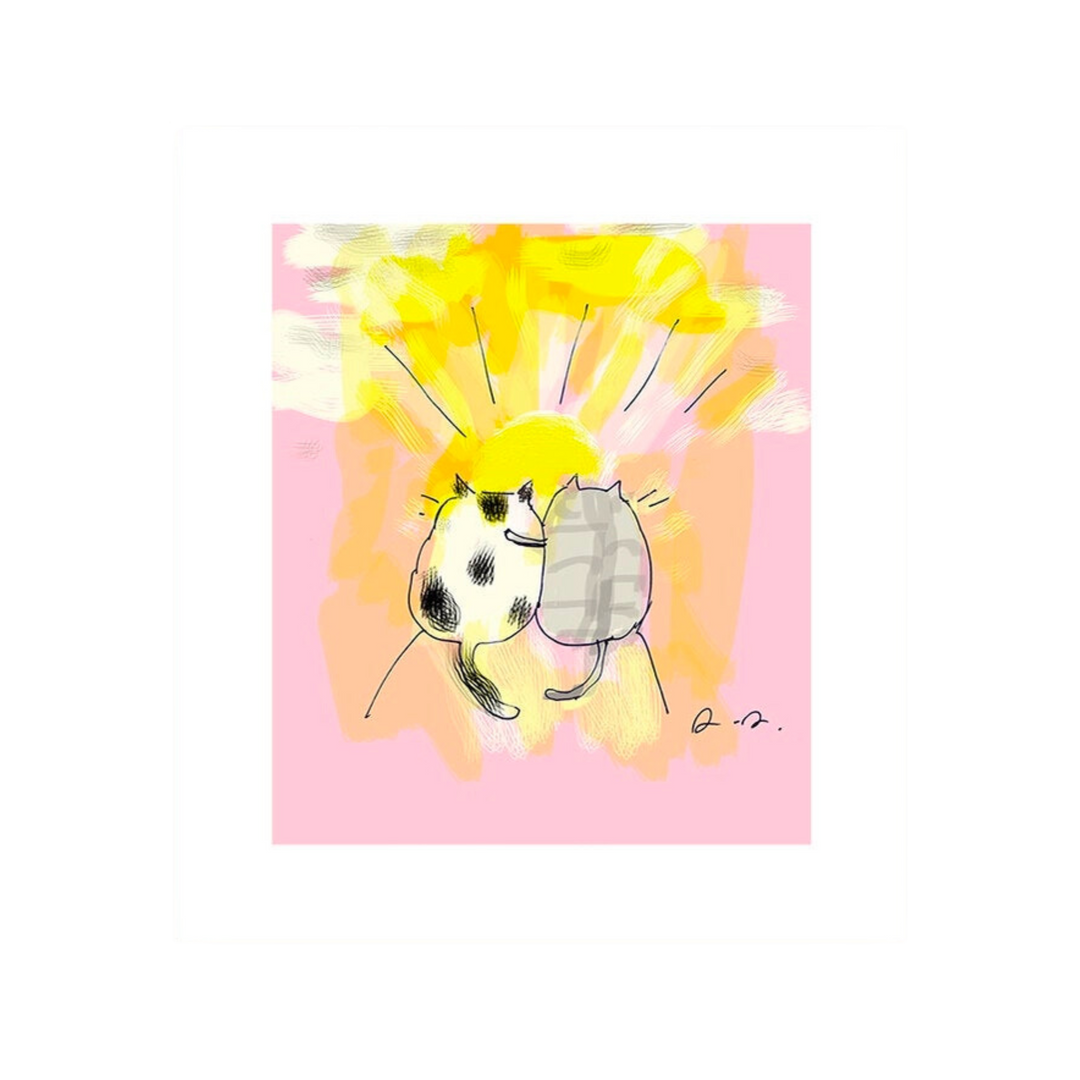 Sunrise/Sunset Cat Art Print