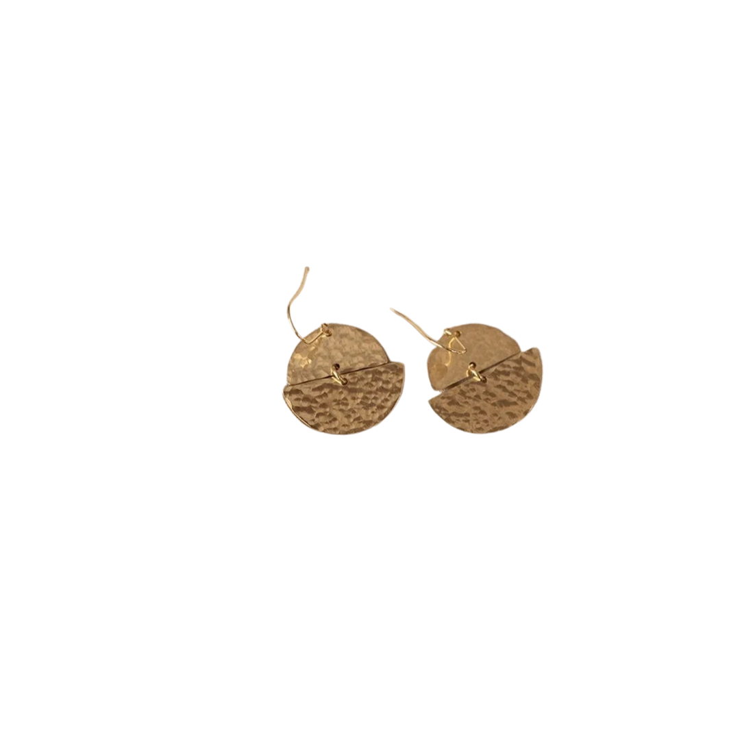 Hammered Brass Earrings No. 1