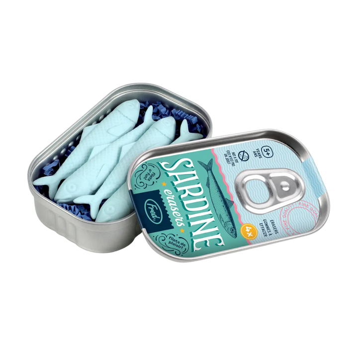 Sardine Erasers - Tin of 4