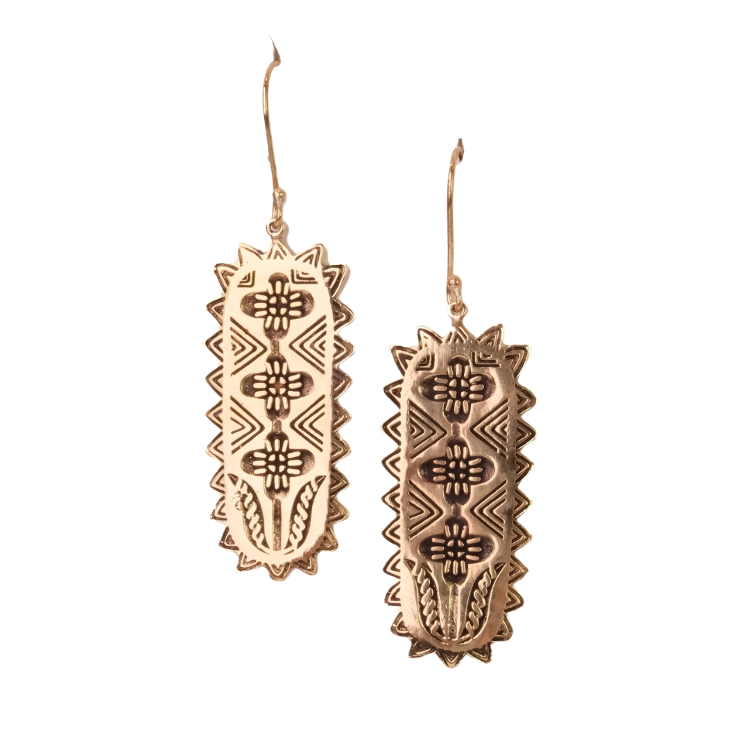 Gladys Brass Earrings