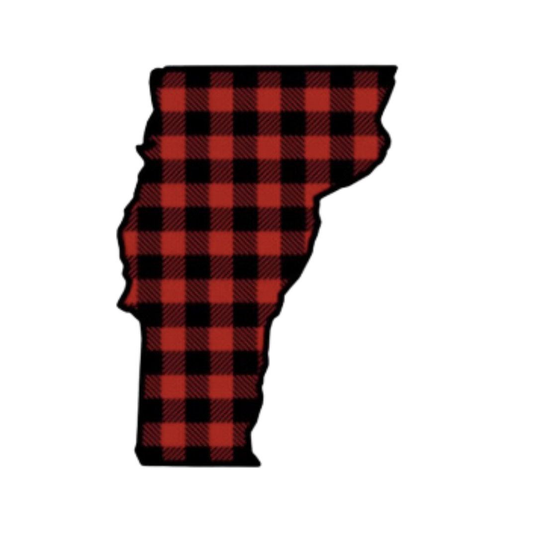 Red Plaid Vermont Sticker