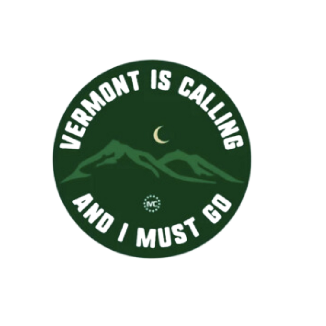 Vermont Is Calling round Sticker