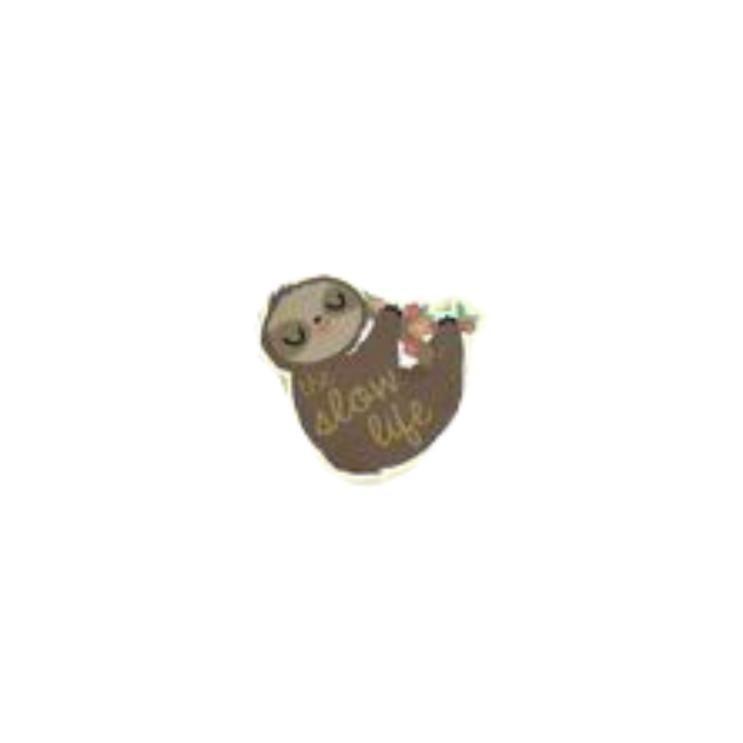 Sleepy Sloth "The Slow Life" Sticker