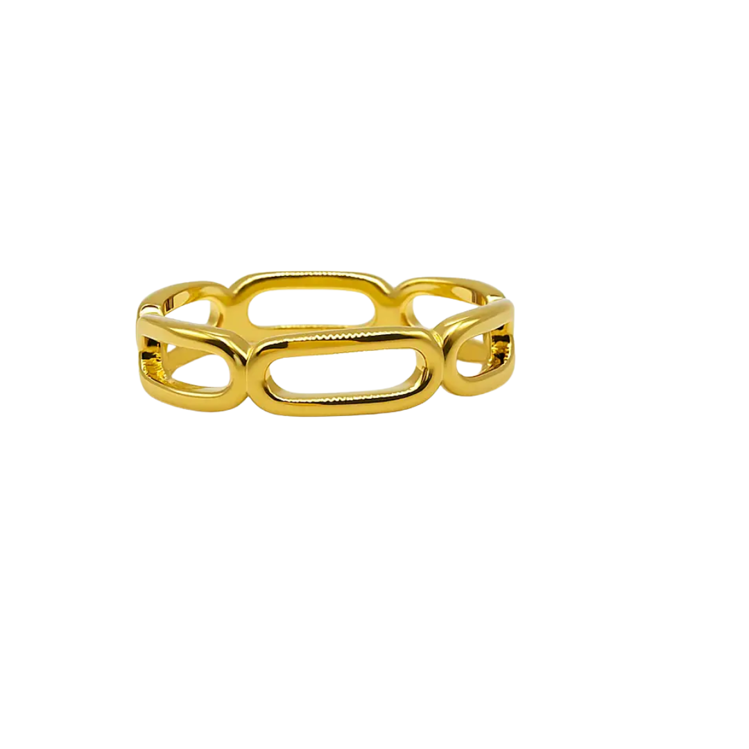Gold Rings - Chain Link