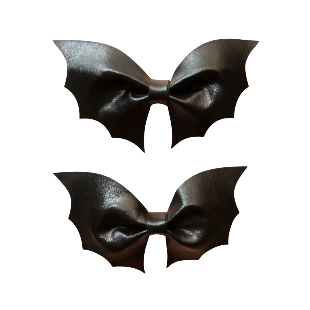 Leather Bat Hair Clip