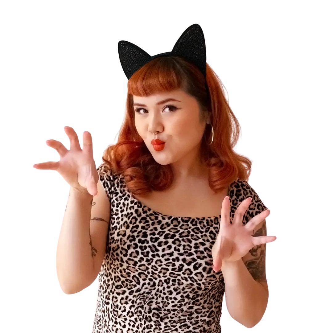 Luxe Cat Ears - Black Sparkle