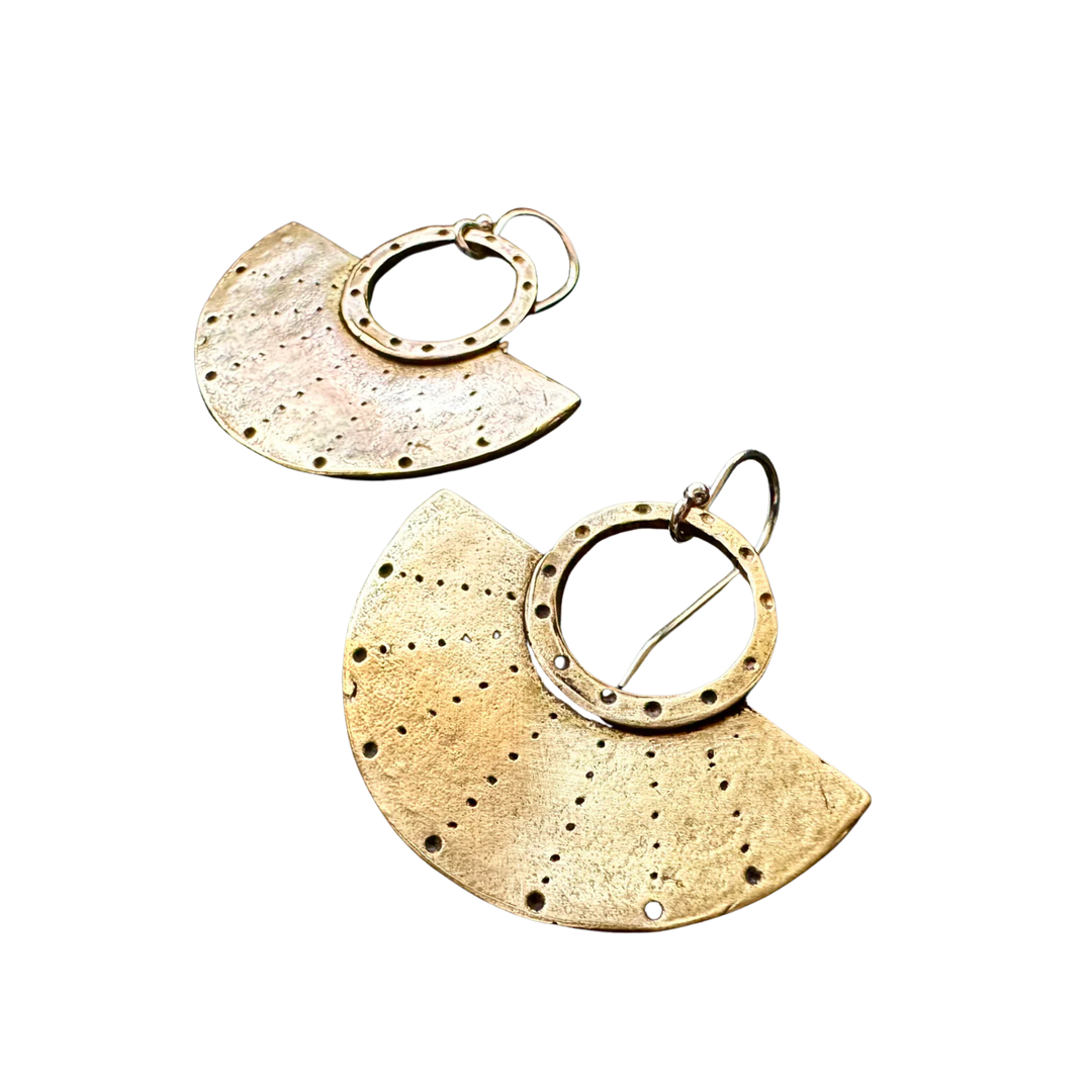 Neo Mezza Brass Earrings