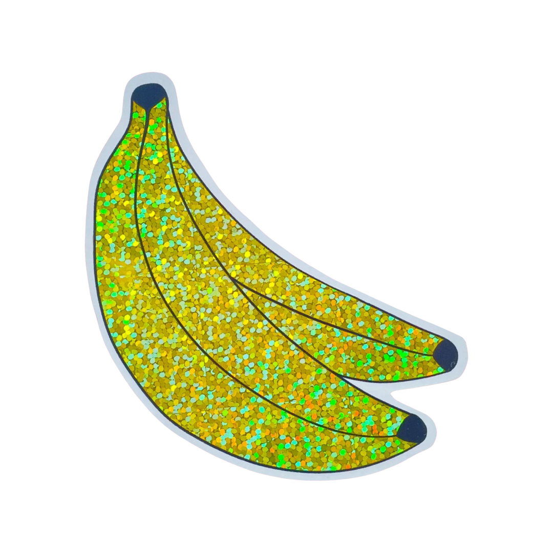 Glitter Banana Bunch Sticker