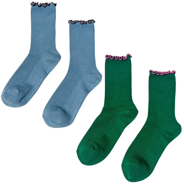 Ruffled Modal Socks