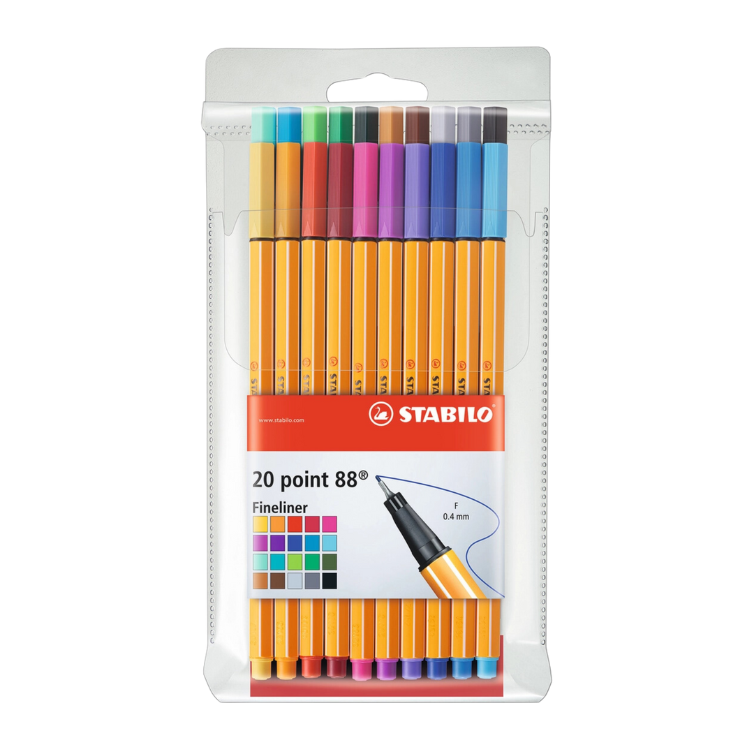 Stabilo Point 88 20-Color Wallet Set