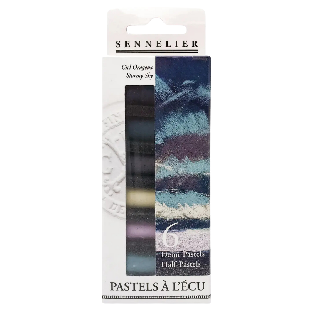 Sennelier Extra-Soft Half Pastel 6 Set, Stormy Sky