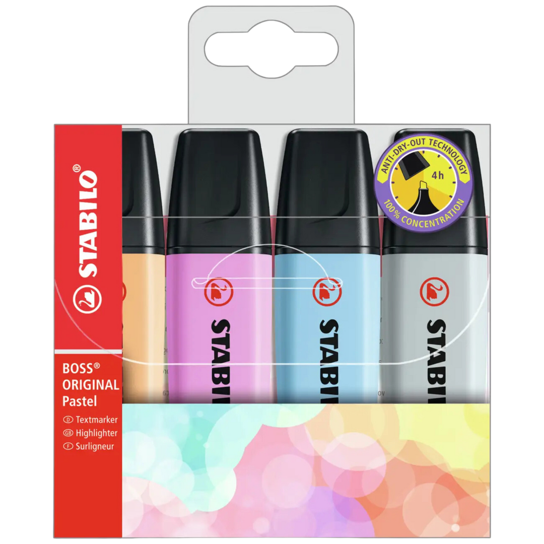 Stabilo Boss Original Pastel Highlighters 4-Colors Set 2