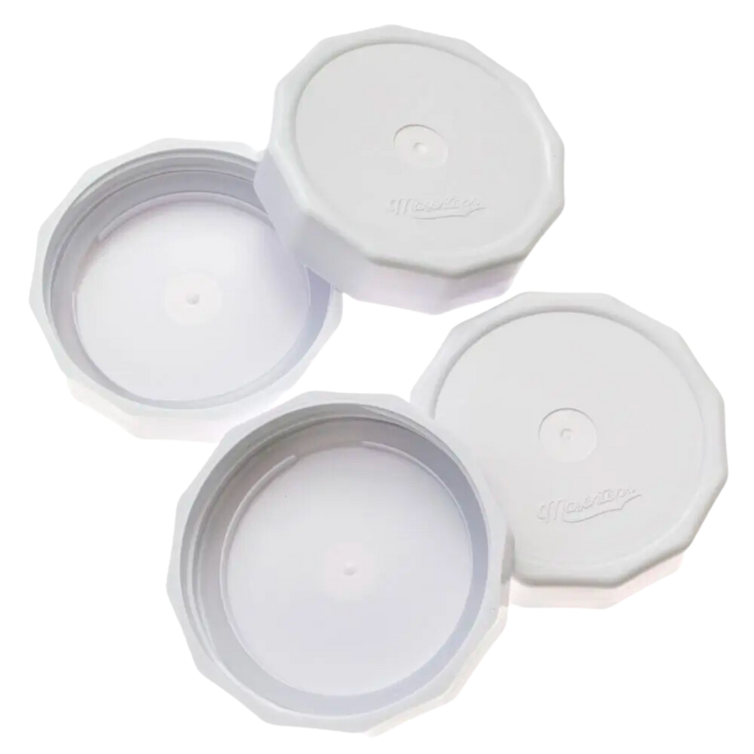 White Tough Top Plastic Mason Jar Lids