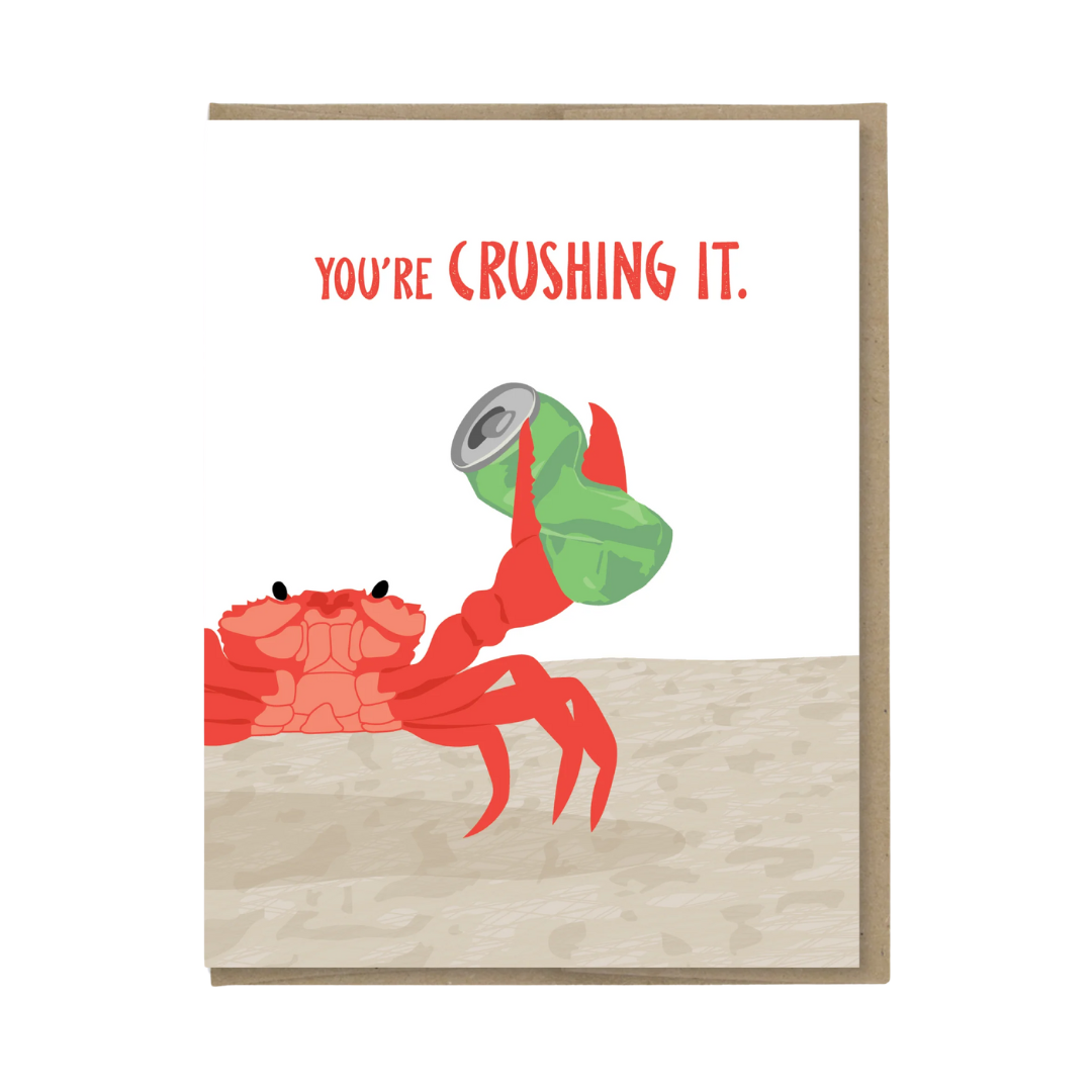 You're Crushing It Funny Congrats Card