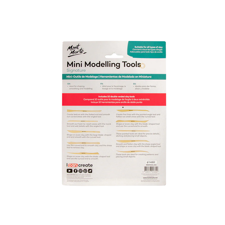 Mini Modelling Tools Boxwood 10pc