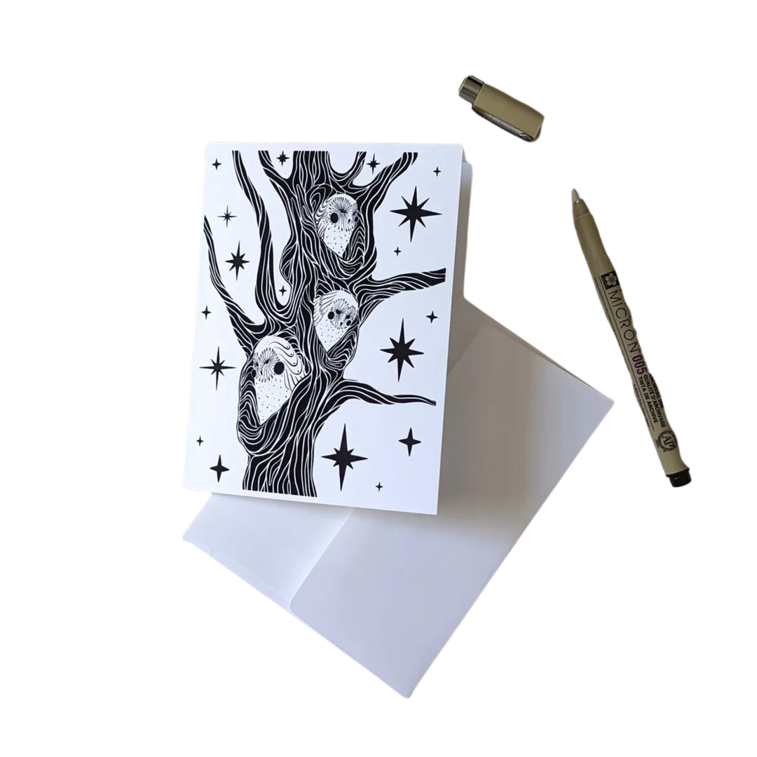 "Celestial Owl" Notecard